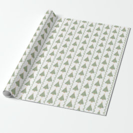 Papel De Regalo Scallop Shell Trees and Boughs Wrapping Paper