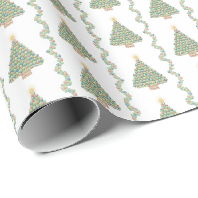 Papel De Regalo Scallop Shell Trees and Boughs Wrapping Paper (Esquina del rollo)
