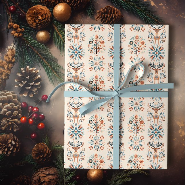 Papel De Regalo Scandinavian Deer Holiday (Subido por el creador)
