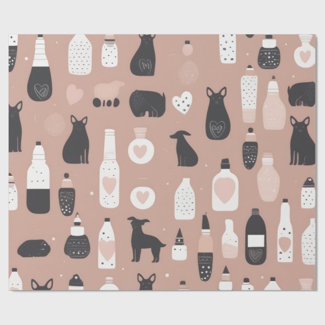 Papel De Regalo Scandinavian Valentine’s Wrapping Paper – Minimal (Superficie plana)
