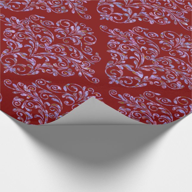 Papel De Regalo Scarletphylo Elegant Royal Damask (Esquina)