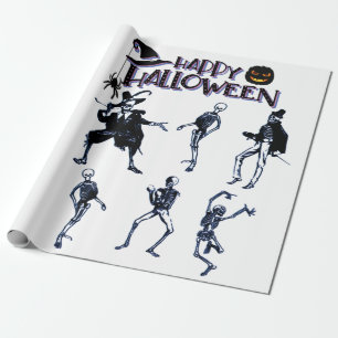 Papel De Regalo Scary Skeletons Fiesta