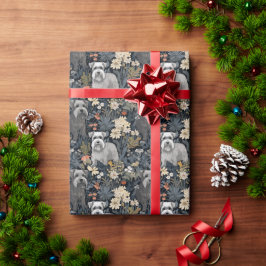 Papel De Regalo Schnauzers en miniatura en un jardín William Morri