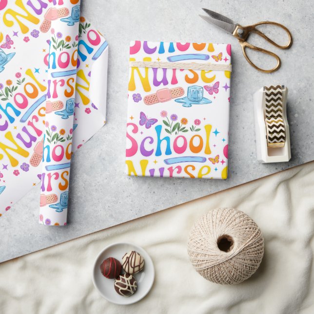 Papel De Regalo School Nurse Wrapping Paper (Artesanía)