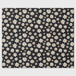 Papel De Regalo schwarz-weißes Design mit Blumen