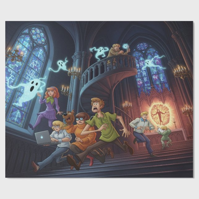 Papel De Regalo Scooby-Doo: Ajuste de regalo de portal gótico (Superficie plana)