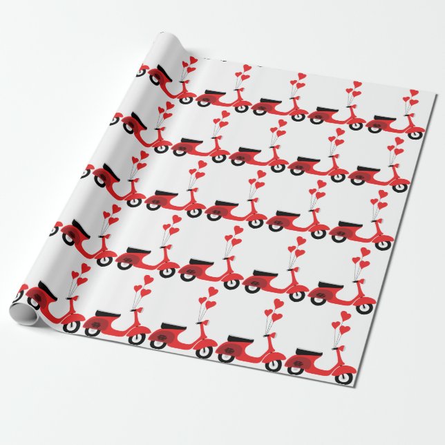 Papel De Regalo Scooter italiano (Desenrollado)