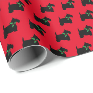 Papel De Regalo Scottie Dog y Holly