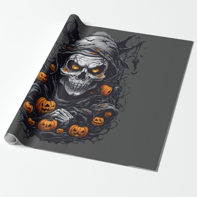 Papel De Regalo Scray Halloween (Desenrollado)