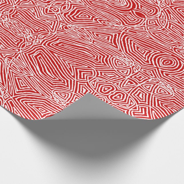 Papel De Regalo Scribbleprints Red (Esquina)