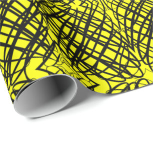 Papel De Regalo Scribe simple   Tejido Espejo   Amarillo  