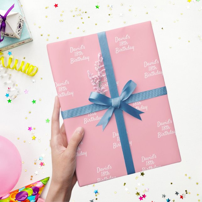 Papel De Regalo script de nombre rosa de Rubor (Subido por el creador)
