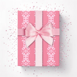 Papel De Regalo Scroll Dot in Pink