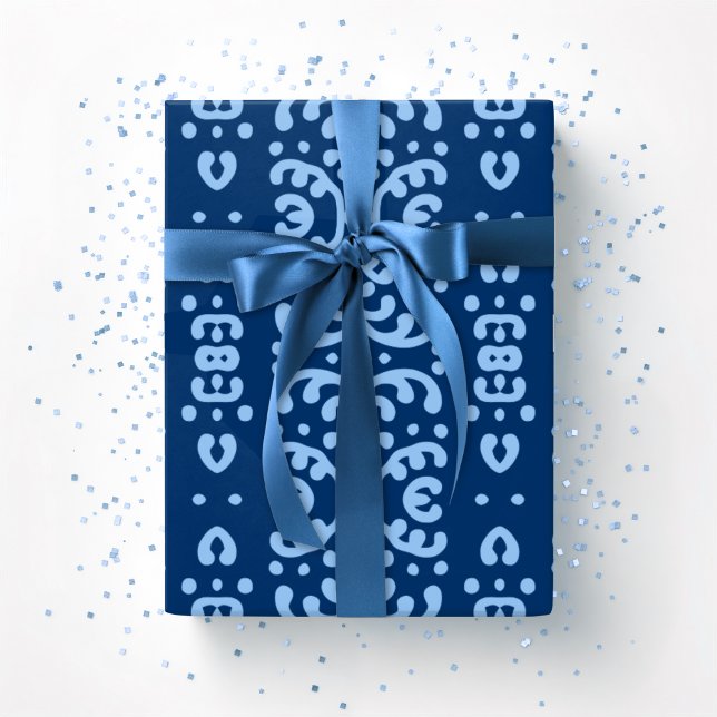 Papel De Regalo Scroll Lace in Blue Indigo (Subido por el creador)
