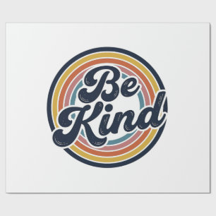 Papel De Regalo Sé Amable Diseño Retro de Camiseta Vintage de Arco