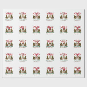 Papel De Regalo Sé Amable Granjero Santa Navidad Animales de Granj