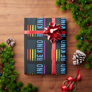 Papel De Regalo Sé Amable Lgbt Lgbtq Orgullo Gay Arcoíris