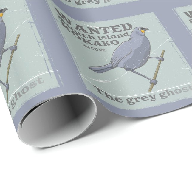 Papel De Regalo Se busca Kokako (Esquina del rollo)