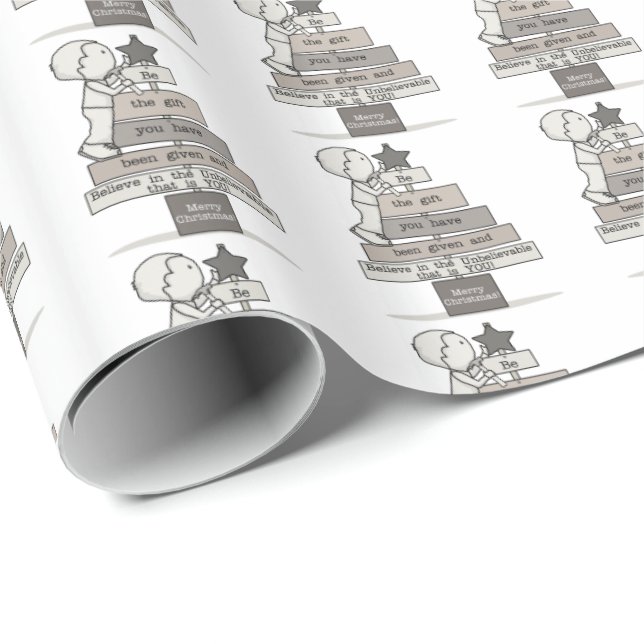 Papel De Regalo Sé el árbol de regalo-Navidad (Esquina del rollo)