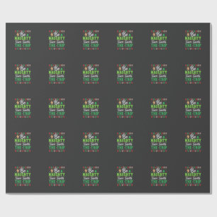 Papel De Regalo Sé malo salva a Santa divertido Navidad SVG