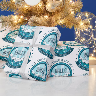Papel De Regalo Se Necesitan Muchas Bolas Para Golf De La Manera E
