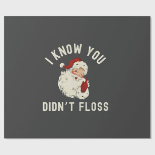 Papel De Regalo Sé que no usaste hilo dental Navidad Dental Divert