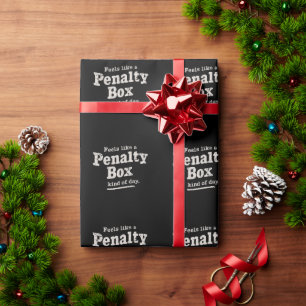 Papel De Regalo Se siente como un jugador de hockey en un día de p