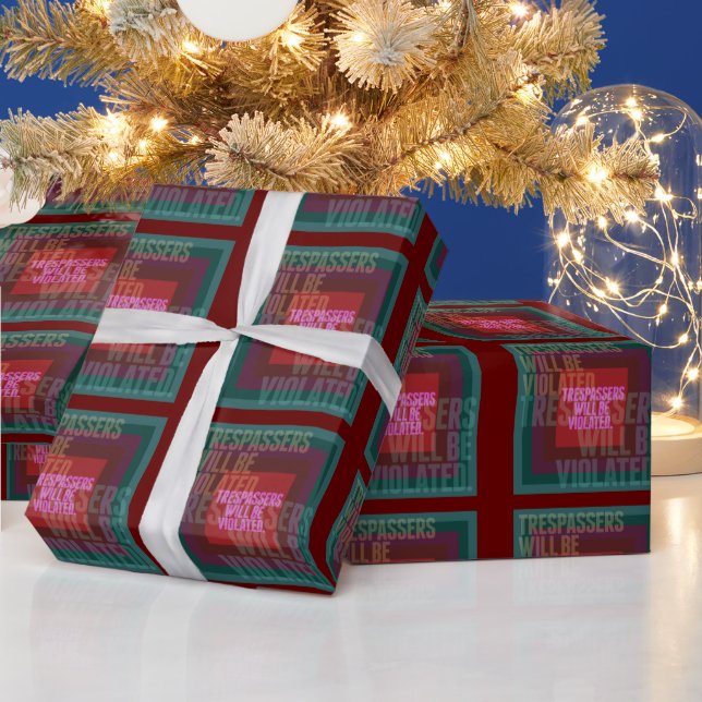 Papel De Regalo Se violará a los intrusos (Vacaciones)