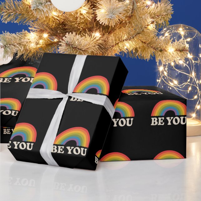 Papel De Regalo Sea usted Gay Lesbian Orgullo LGBTQ Aliado Rainbow (Vacaciones)