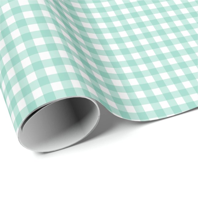 Papel De Regalo Seafoam Green Simple Plantado (Esquina del rollo)