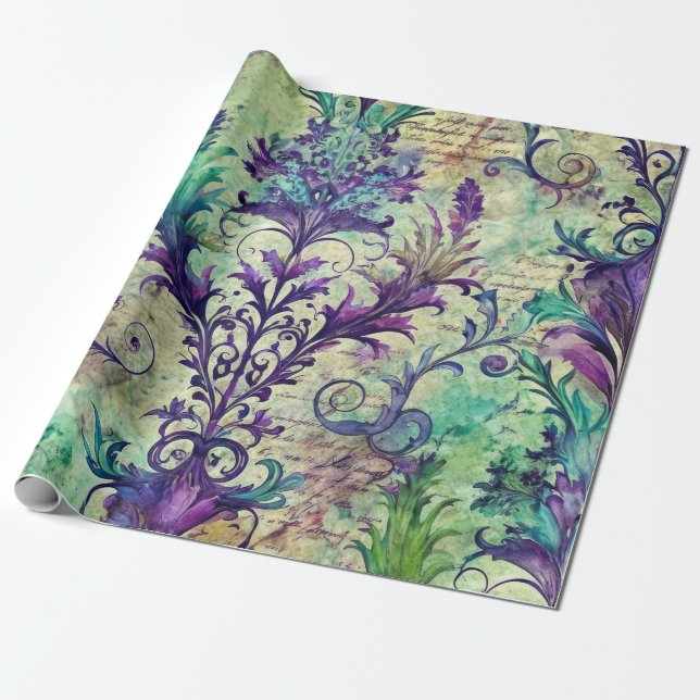 Papel De Regalo Seamless Floral Pattern Furniture Decoupage Paper (Desenrollado)