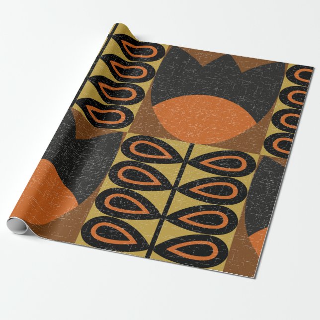 Papel De Regalo seamless pattern in scandinavian design style. Ret (Desenrollado)