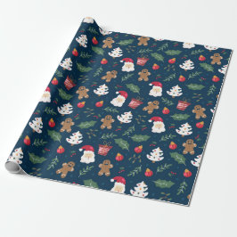 Papel De Regalo Seamless Santa Claus And Ornaments