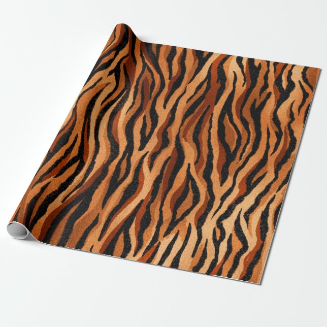 Papel De Regalo seamless tiger skin pattern. hand drawn (Desenrollado)