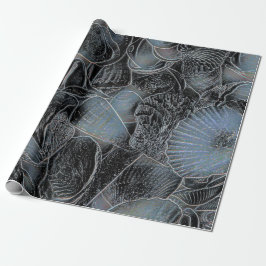 Papel De Regalo Seasheles Ocean Beach Pastel Blue Black Decoupage