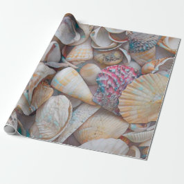 Papel De Regalo Seashells Ocean Beach Mosaic Art Decoupage