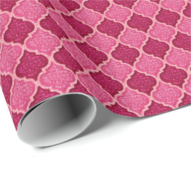 Papel De Regalo Secuencias MQF-Pink-Magenta-GIFT WRAP (Esquina del rollo)