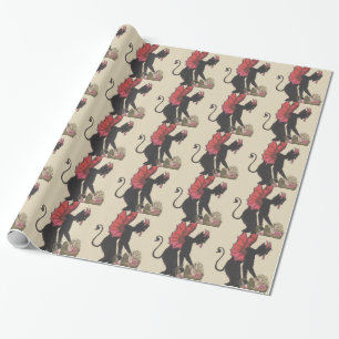 Papel De Regalo Secuestro de Krampus Cadena Alas Niño