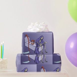 Papel De Regalo Segador Esperando con Reloj de Arena