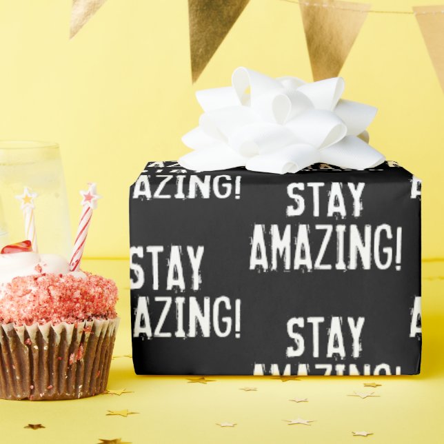 Papel De Regalo seguir con una cita inspiradora increíble (Fiesta de cumpleaños )
