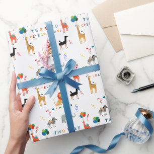 Papel De Regalo Segundo cumpleaños salvaje y caprichoso