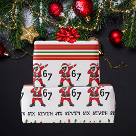 Papel De Regalo Seis Siete 67 6 7 6-7 Meme Santa Doblaje Navidad