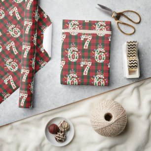 Papel De Regalo Seis Siete Cuadros Luces Divertidas de Navidad 67 