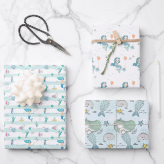 Papel de regalo Selección de sirena tres