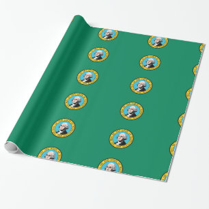 Papel De Regalo Sello de bandera de Washington