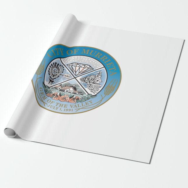 Papel De Regalo Sello urbano de Murrieta (California) (Desenrollado)
