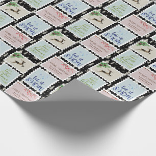Papel De Regalo Sellos Personalizados Árbol de Navidad