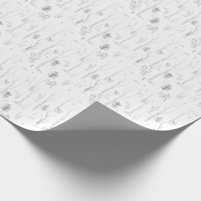 Papel De Regalo Selva silvestre acuarela escandinava (Esquina)