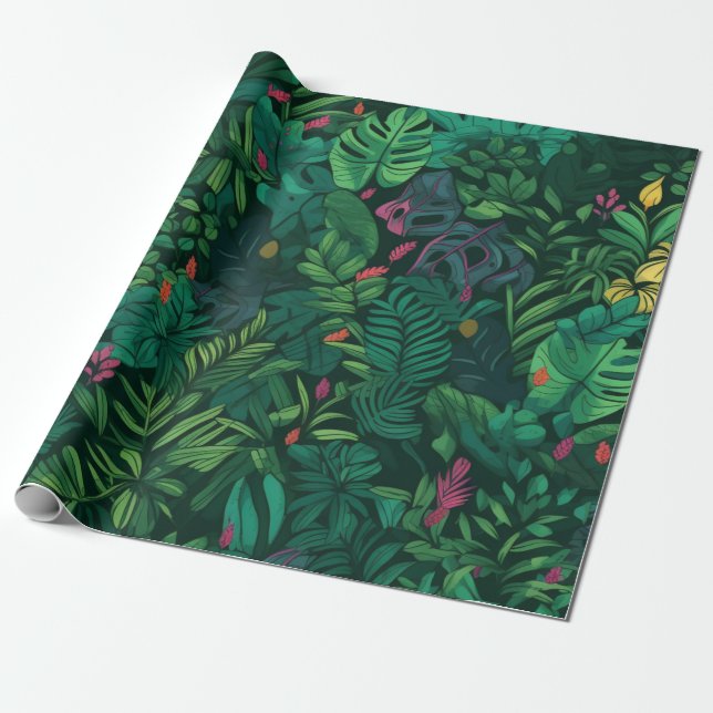 Papel De Regalo Selva tropical (Desenrollado)