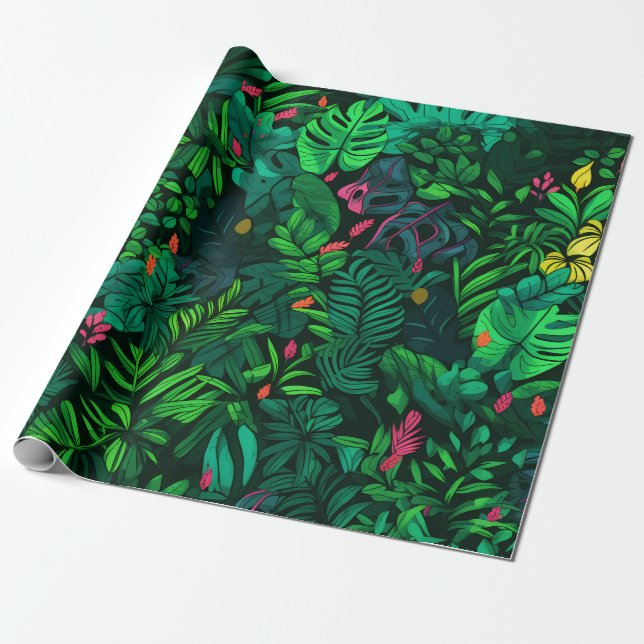 Papel De Regalo Selva tropical (Desenrollado)